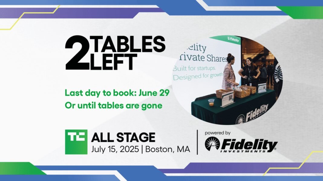 Only 2 exhibitor tables up for grabs at TechCrunch All Stage — claim by June 29