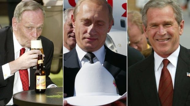 White hats, naked protestors and sweaty leaders in the gym: Headlines from the 2002 G8 summit in Kananaskis