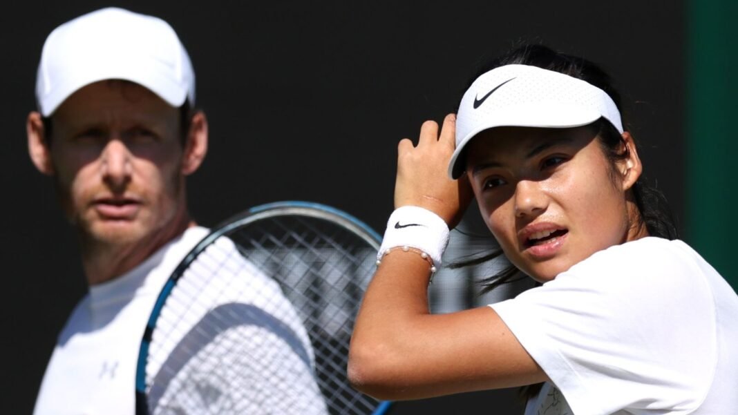 Emma Raducanu to team up with Nick Cavaday and Mark Petchey for grasscourt season as back problem interrupts prep