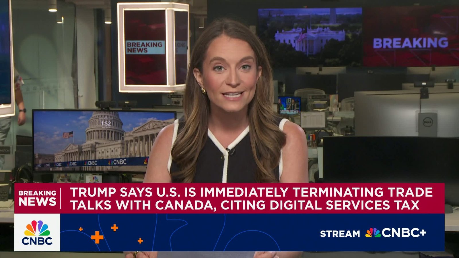 President announces termination of US-canada trade talks due to digital service tax