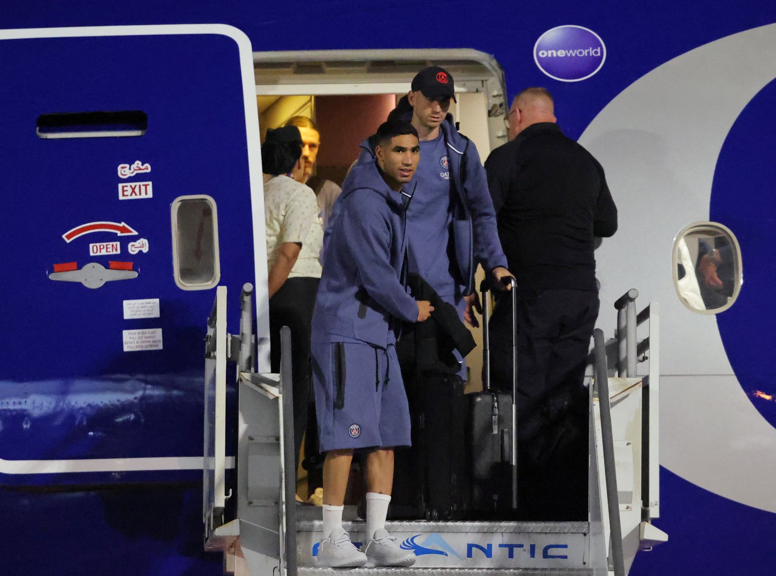 Paris Saint-Germain squad arriving in Los Angeles ahead of the Club world Cup