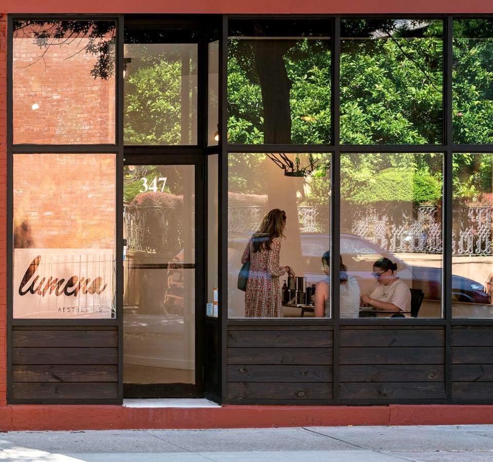 Minimalist interior view inside Lumena Aesthetics