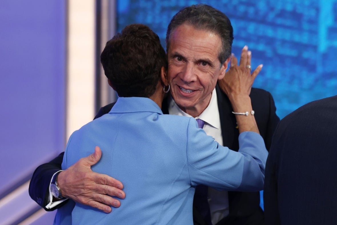 Andrew Cuomo engaging with supporters at a campaign event.