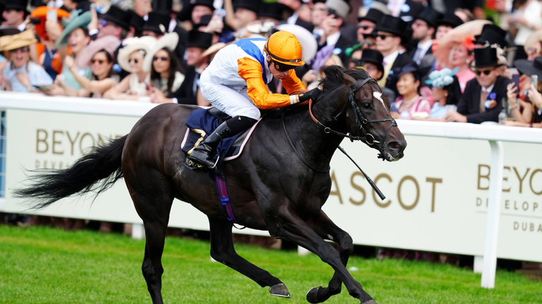 Noble Champion and Kieran Shoemark winning Jersey Stakes