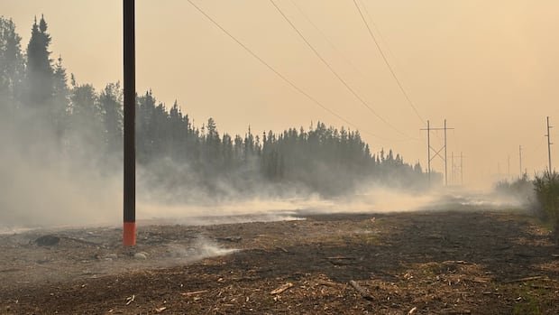 700 people stranded in northern Sask. community after wildfire blocks road
