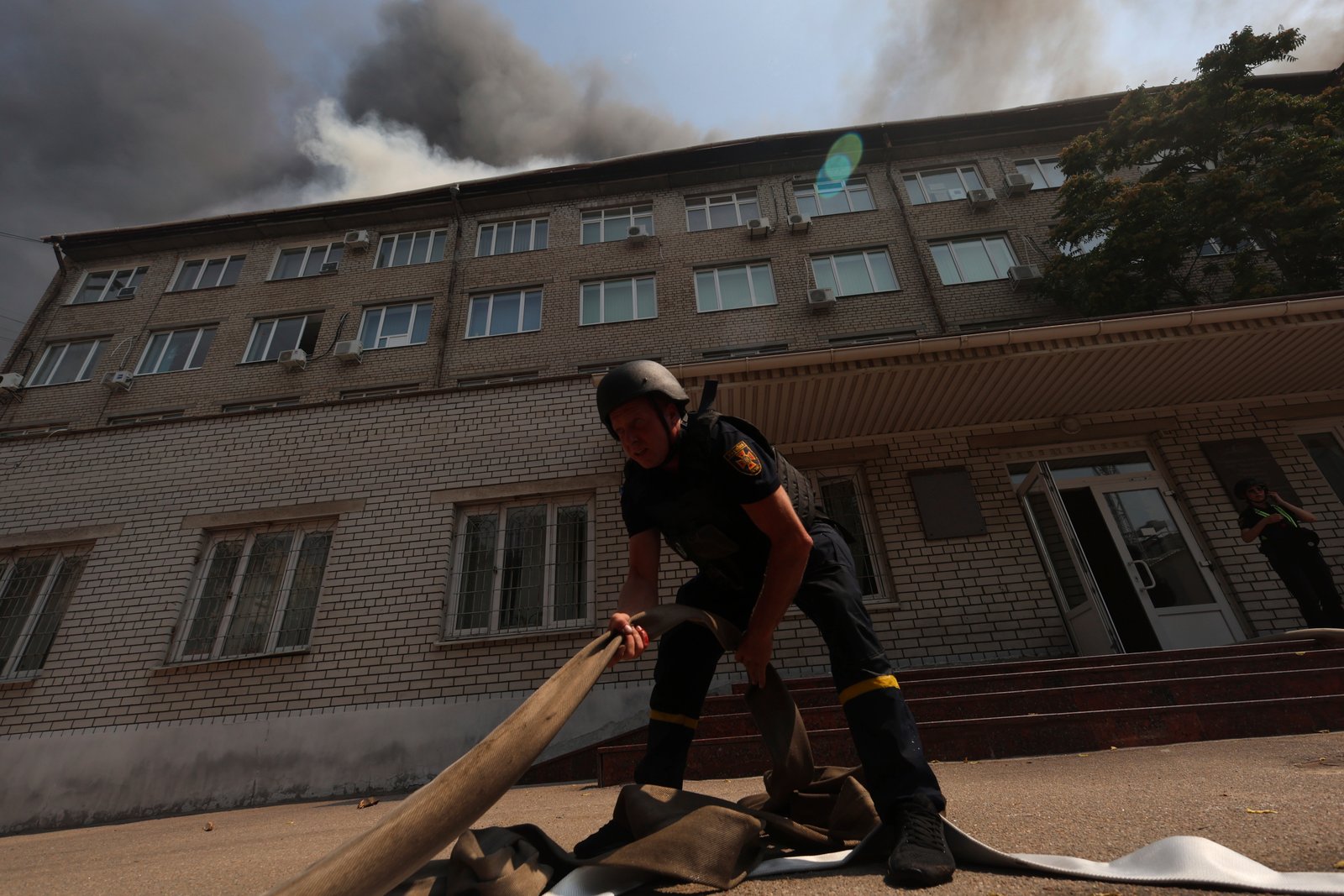 Ukrainian landscape affected by conflict