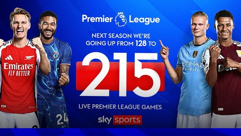 Sky Sports broadcasting increased live Premier League matches starting 2025/26