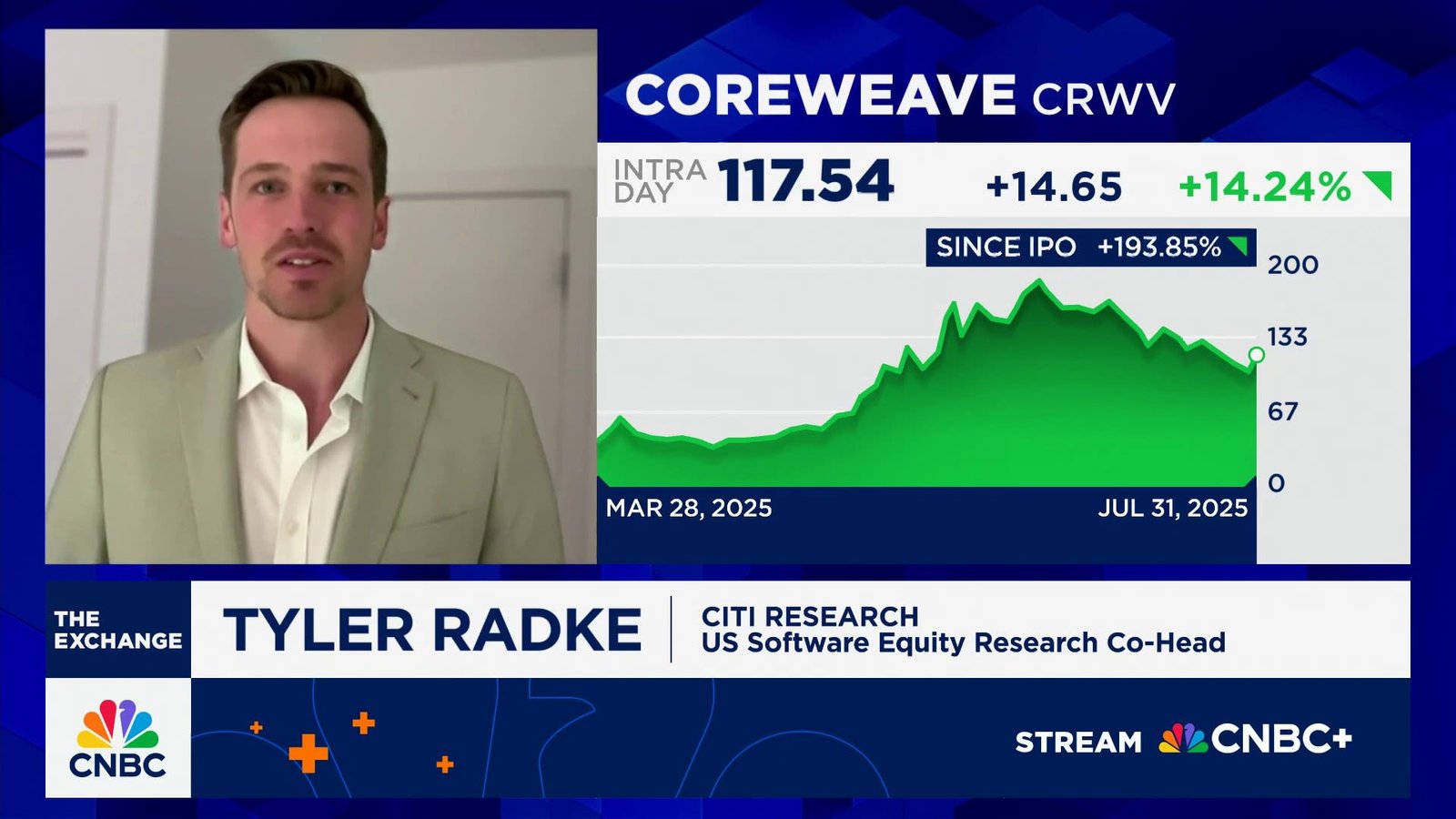 CoreWeave CEO discussing company's bullish outlook