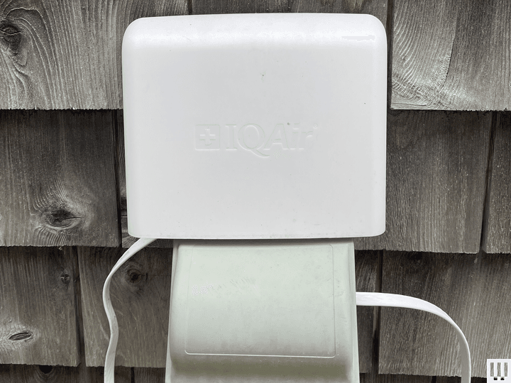 IQAir device showing environmental sensor