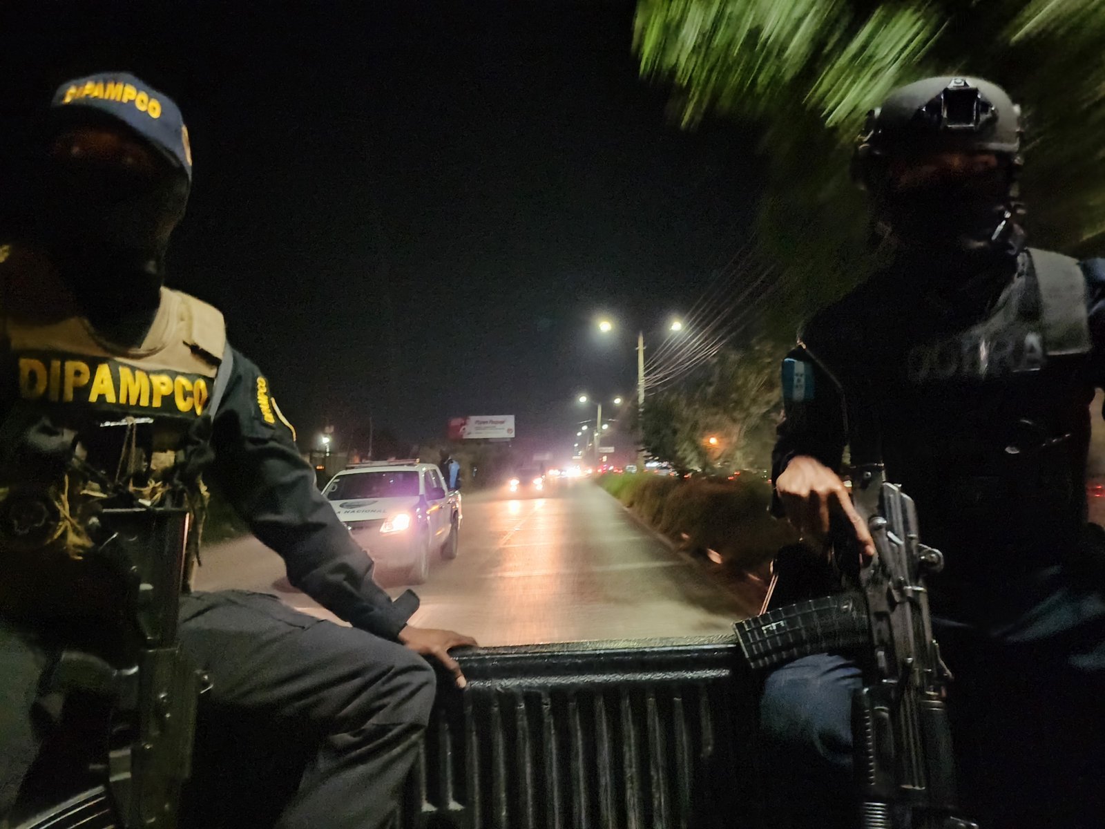 Nighttime patrols conducted by DIPAMPCO officers wearing bulletproof vests