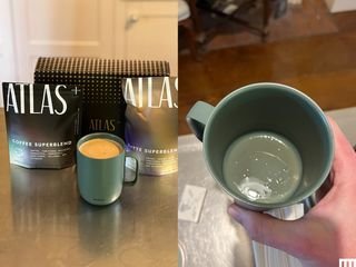 Atlas Coffee Club mushroom coffee packaging with green cup