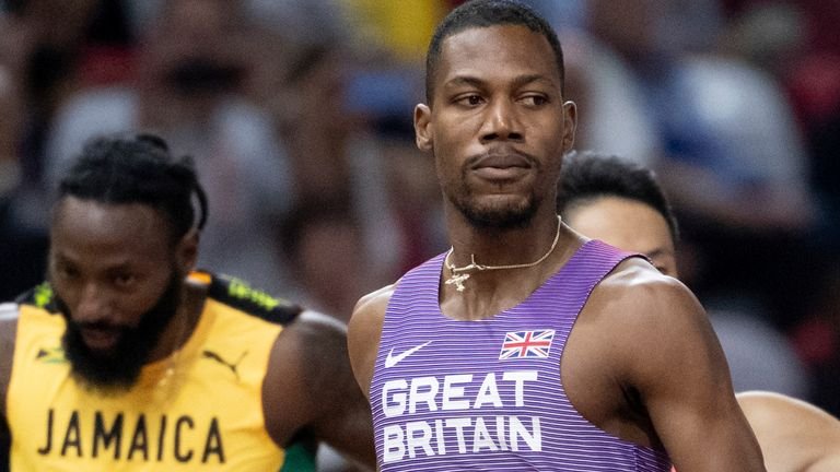 Zharnel Hughes preparing for race