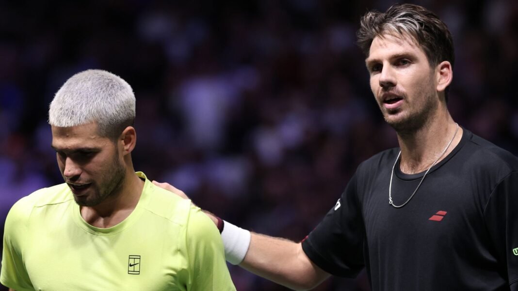 Shock at Paris Masters: British No. 2 Cameron Norrie Stuns Carlos Alcaraz in Epic Three-Set Battle!