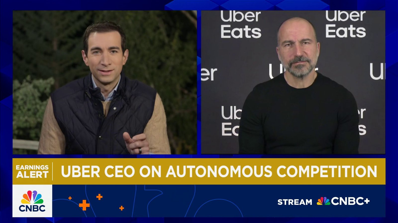 Uber CEO Dara Khosrowshahi discussing company growth and profitability