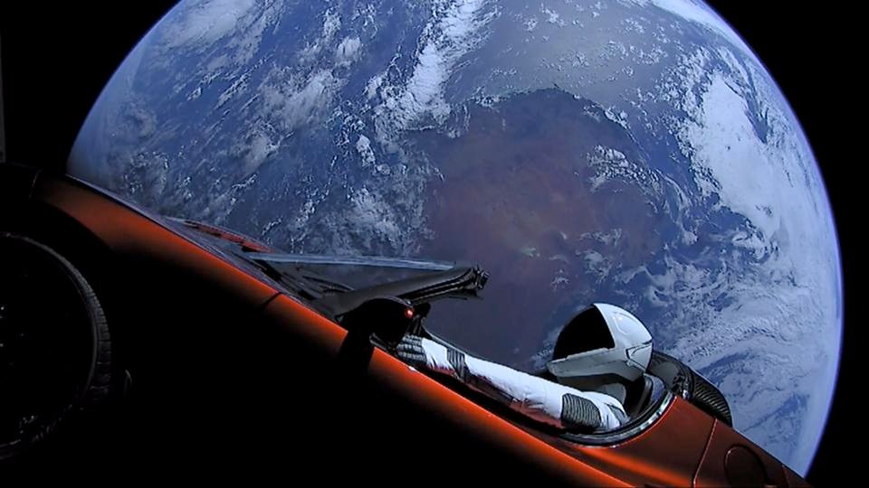 SpaceX Launches tesla Roadster Into Space
