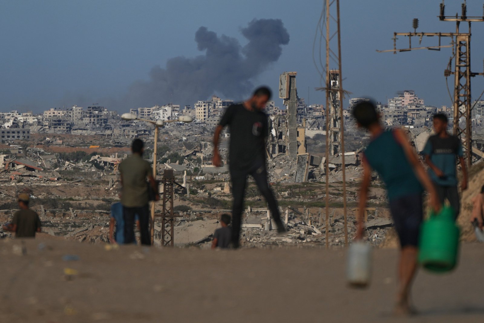 Smoke rising over Gaza City after airstrike
