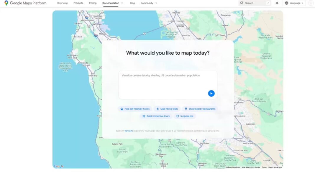 Google Maps releases new AI tools that let you create interactive projects
