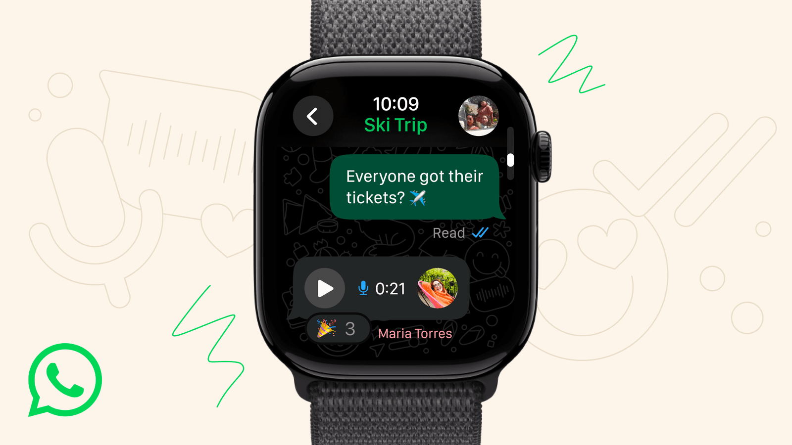 WhatsApp now fully functional on Apple Watch