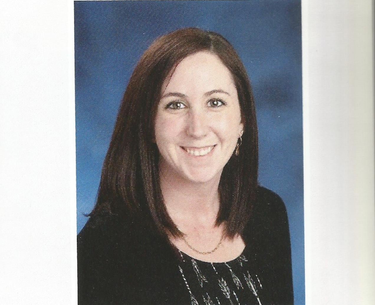 Yearbook photo of former teacher Kelly-Anne Jennings