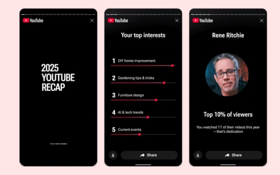 YouTube releases its first-ever recap of videos you’ve watched