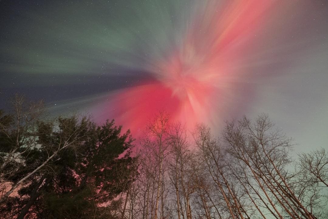 Aurora lights up US skies after powerful solar flares