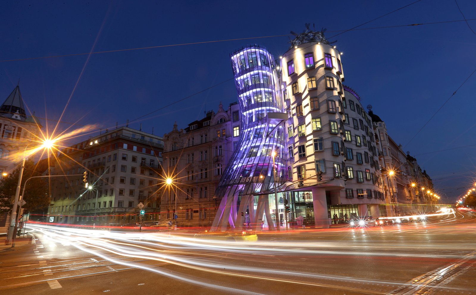 The Dancing House building designed by Frank Gehry