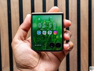 Motorola Razr ultra (2025) folded in hand