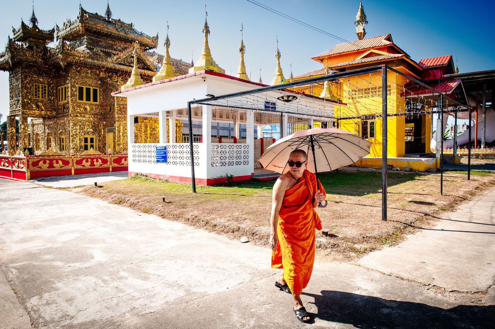 Buddhist temple near Thai border reflecting Myanmar heritage
