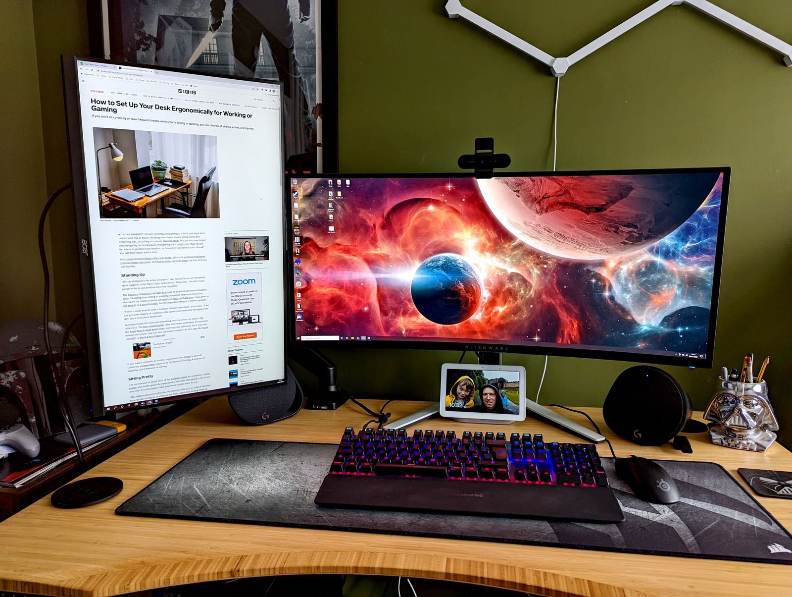 Curved ultrawide monitor enhancing productivity through immersive workspace