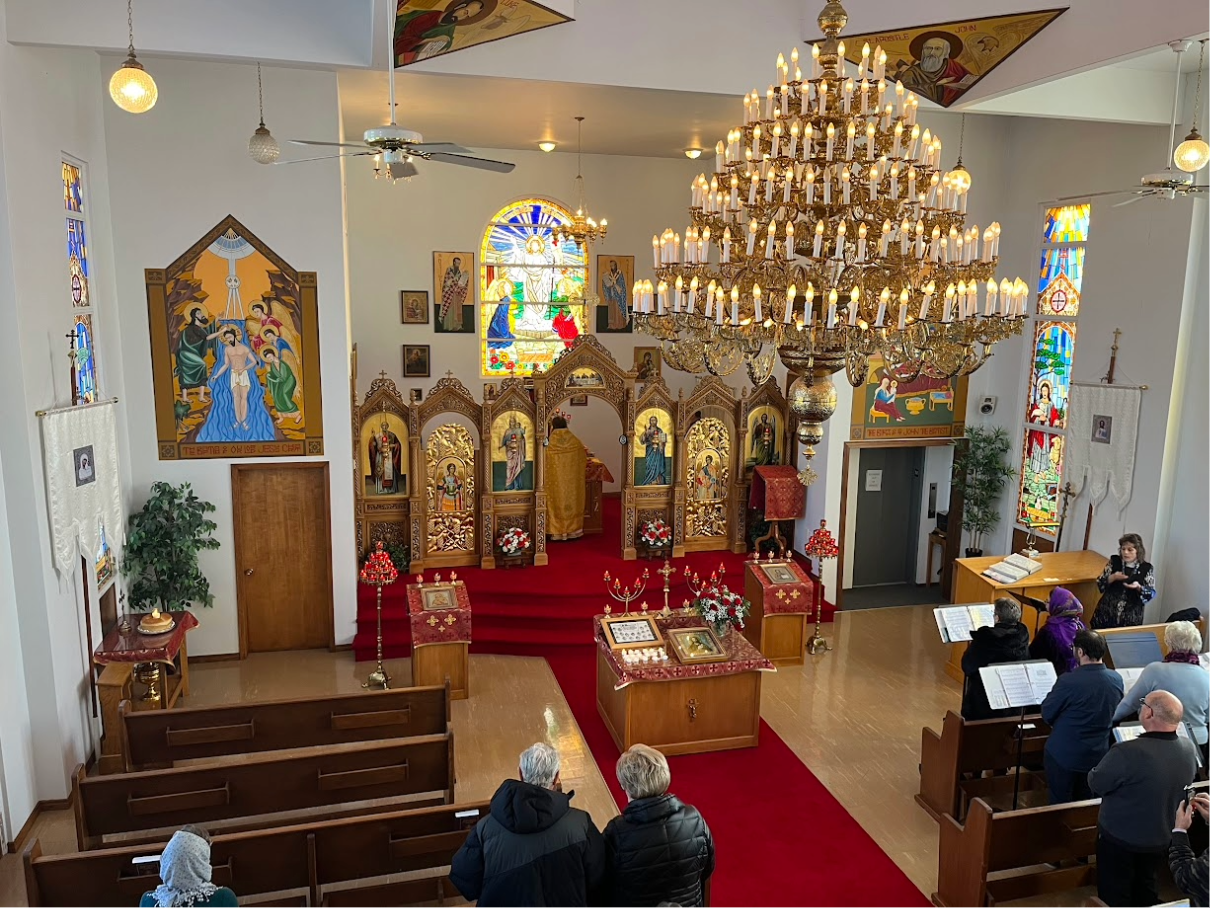 Interior view inside church during annual memorial service