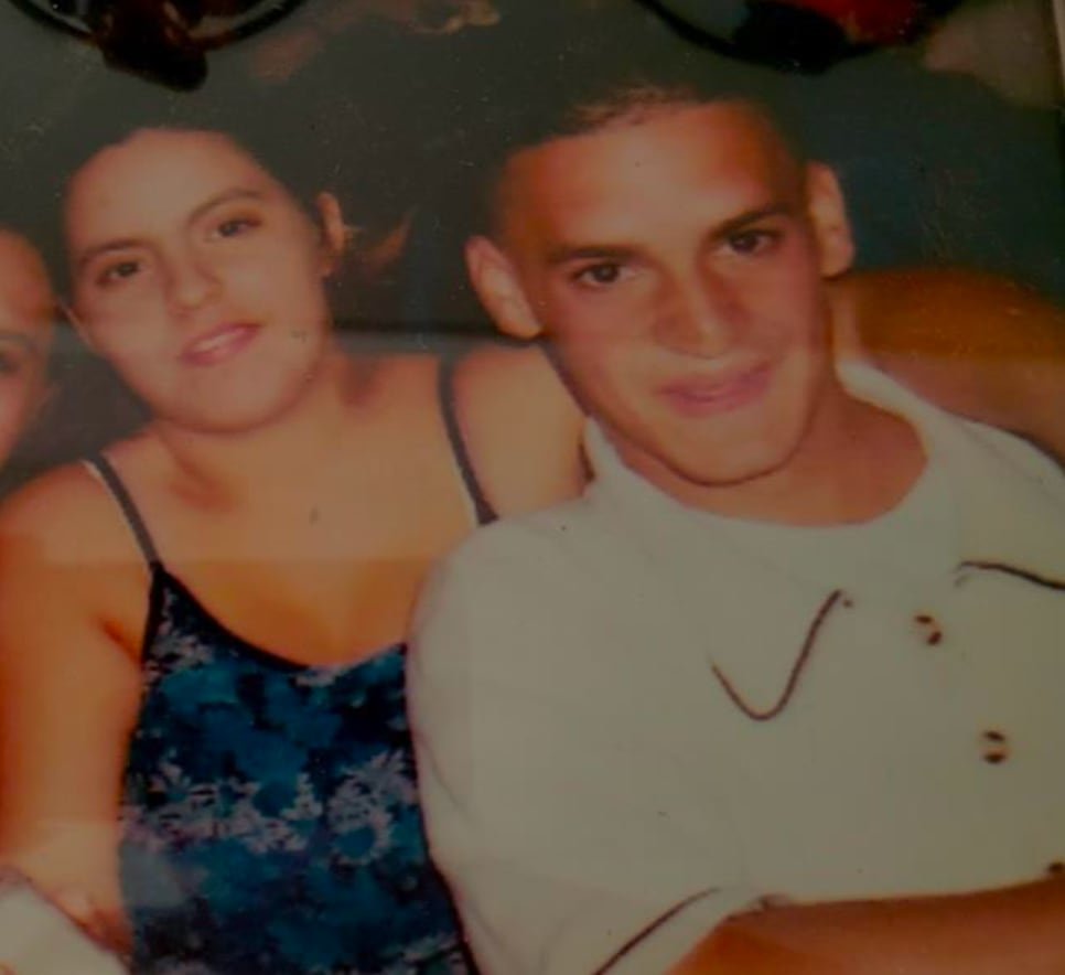 Young couple embracing