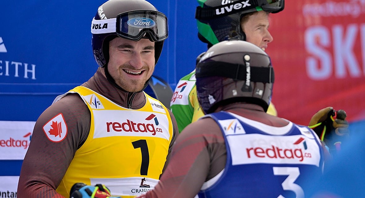 Reece Howden celebrating victory at World Cup event near Collingwood