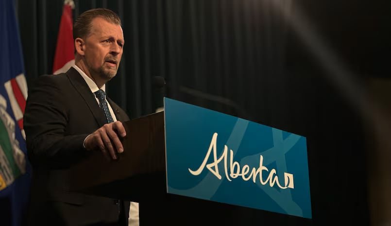 Alberta Minister Mike Ellis announcing IPT launch.