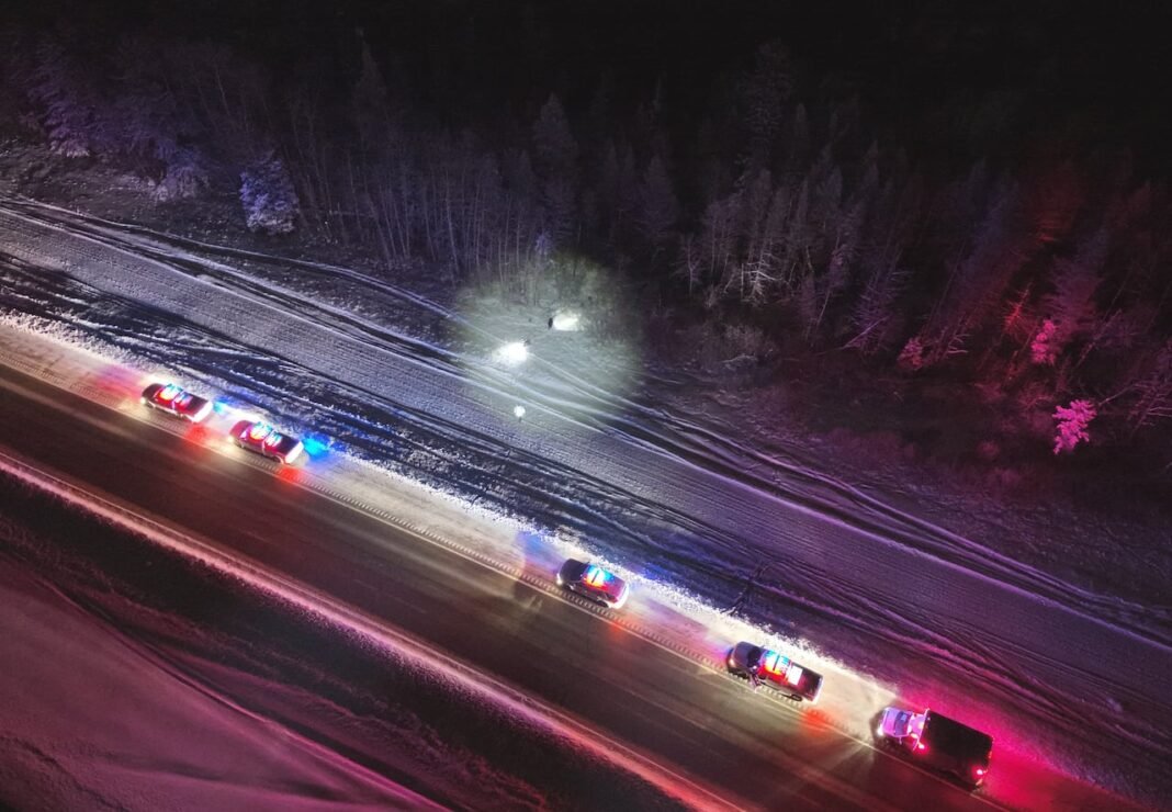 RCMP drone used to rescue pair who fled from shooter into Sask. woods and got lost