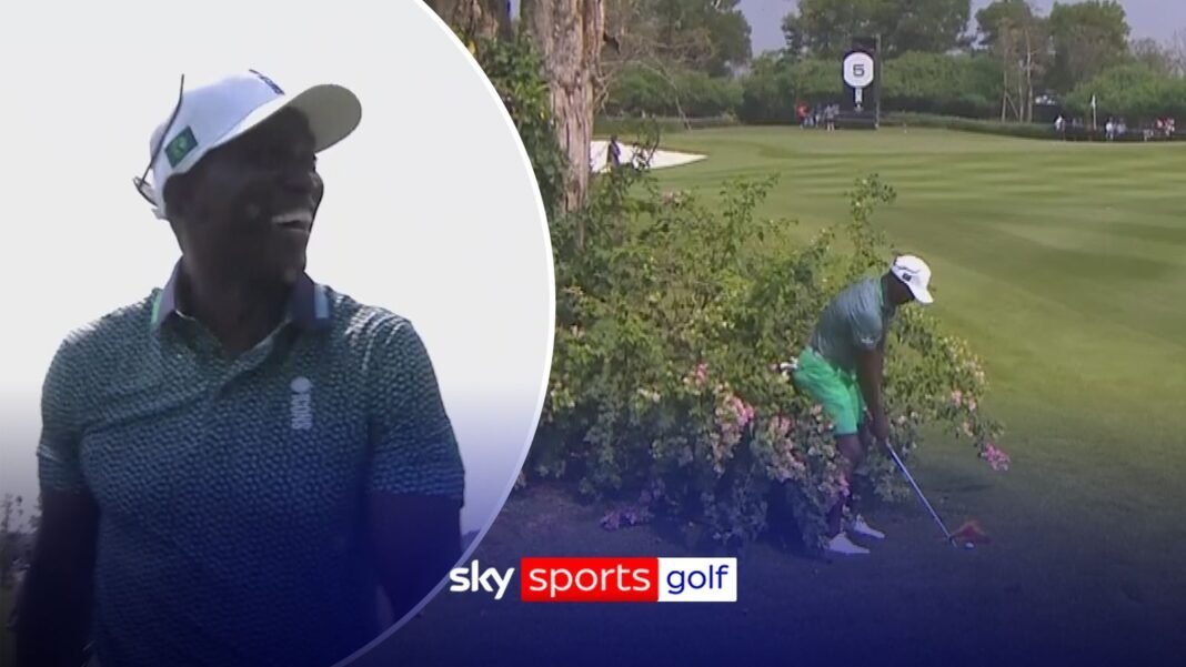 Icons Golf Series: Ex Premier League star Dwight Yorke holes out from the bushes!