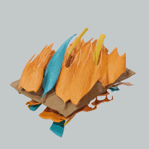 Microscopic view illustrating layered scale patterns found on moth wings.