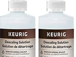 Bottle of descaling solution used for deep cleaning