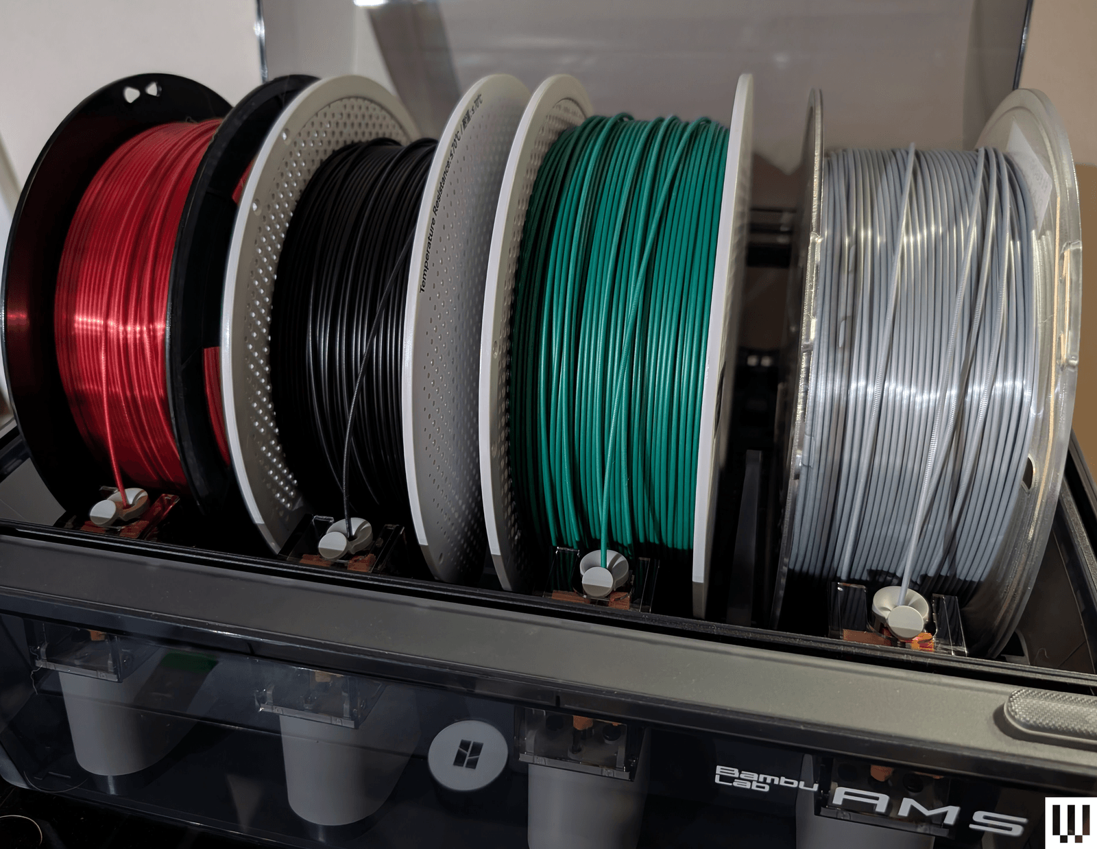 Bambu P1S 3D printer equipped with AMS multi-Filament System