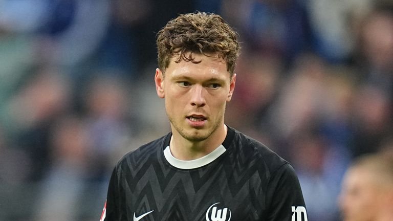 Andreas Skov Olsen during Bundesliga match