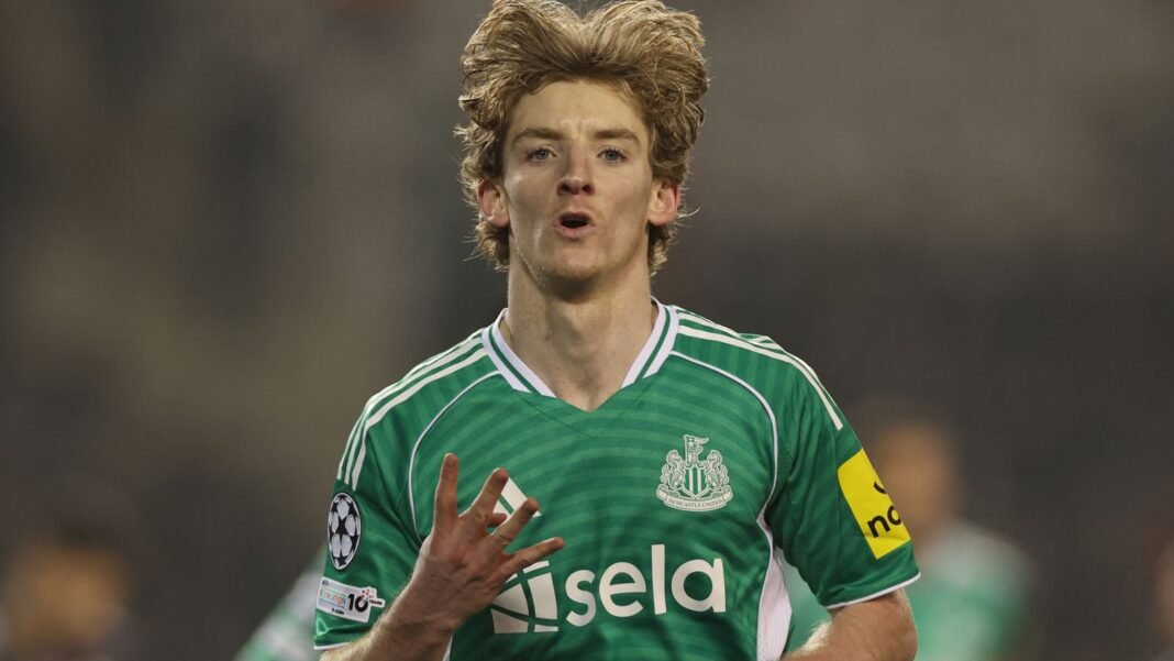 Anthony Gordon Lights Up the Night with Four Goals as Newcastle Crush Qarabag 6-1 in Champions League Thriller