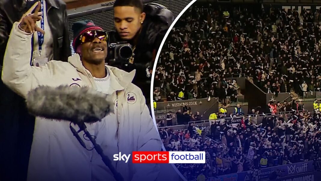Snoop Dogg Ignites Swansea: Fans Go Wild as Their Star Co-Owner Makes a Spectacular Entrance!