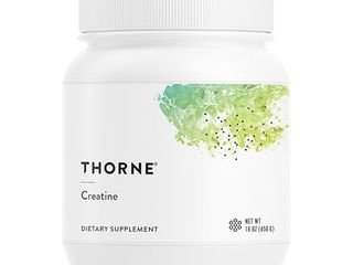 Container of pure creatине monohydrate powder