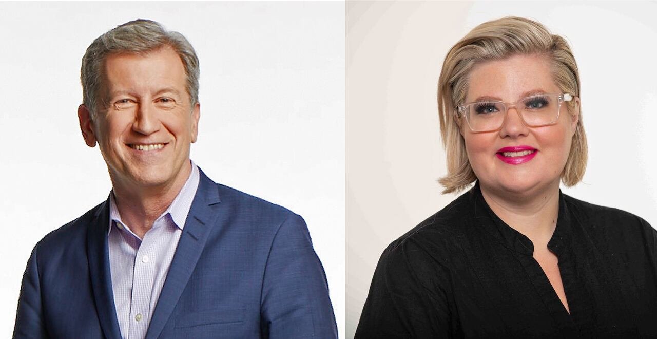 Composite image showing man and woman side by side.