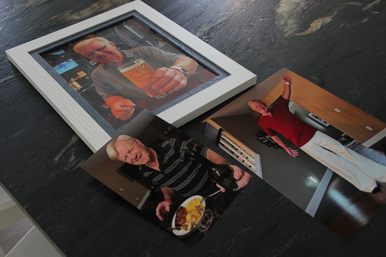 Portrait photos showing moments from William Hume's life