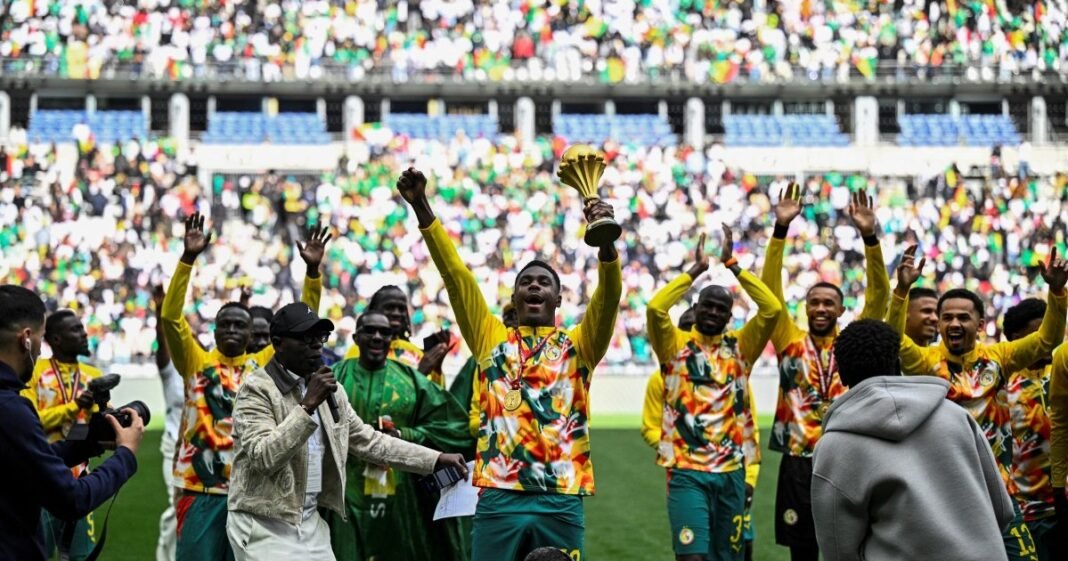 Senegal parade AFCON trophy, despite title being awarded to Morocco