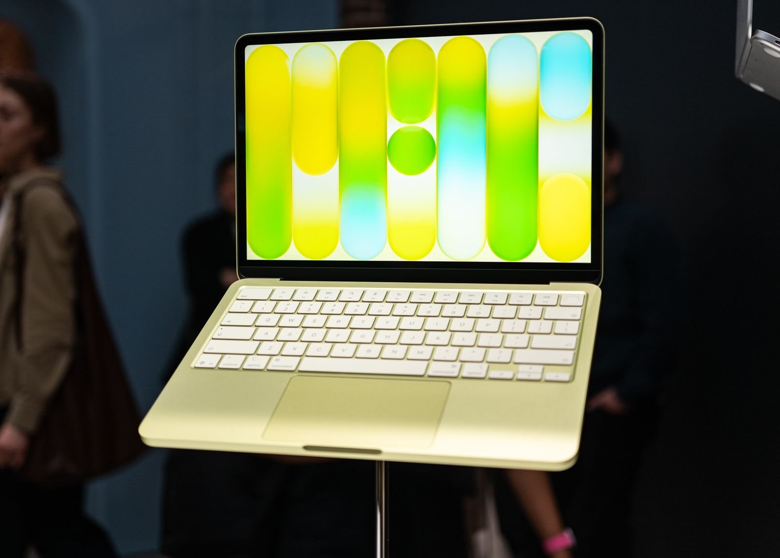 User working comfortably outdoors using laptop
