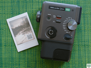 Fujifilm Instax Mini Evo Cinema camera angled view