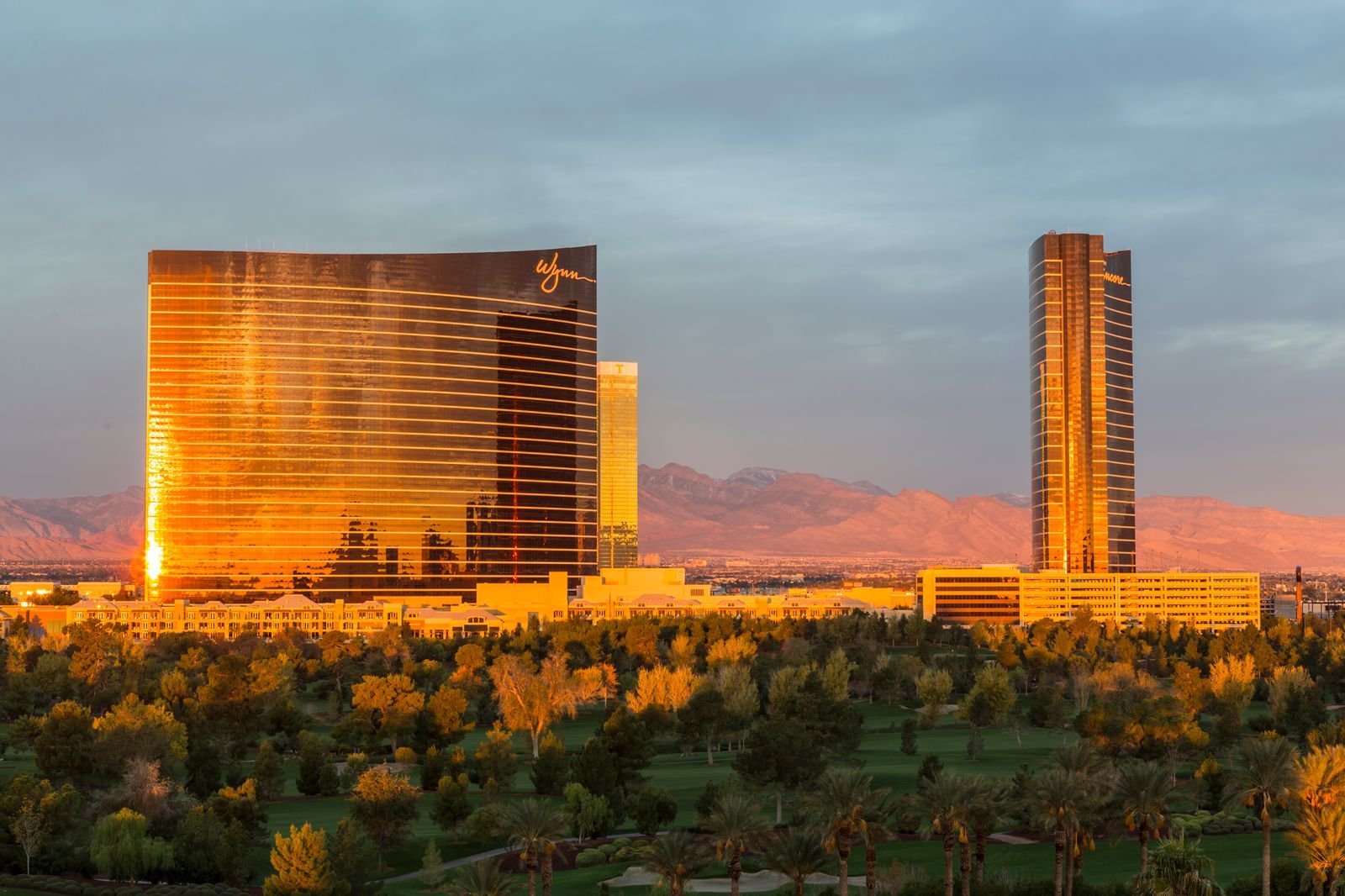 Sunrise at Wynn Casino Resort on Las Vegas Strip