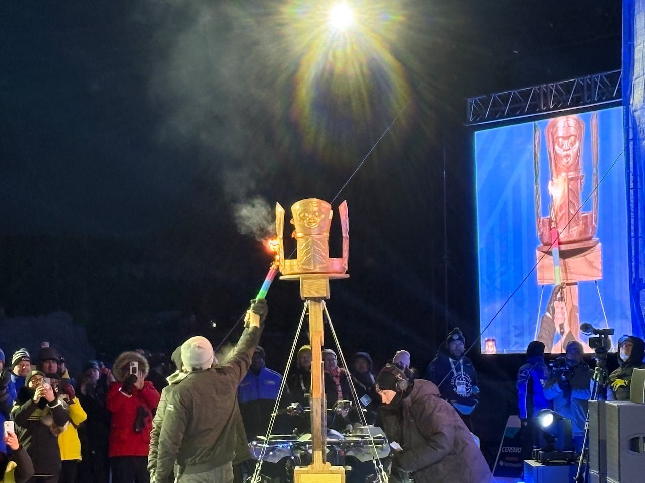 Cauldron lighting ceremony at Arctic Winter Games opening