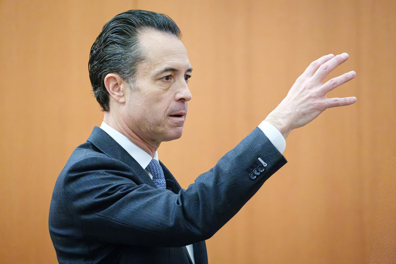 Prosecutor presenting evidence in court